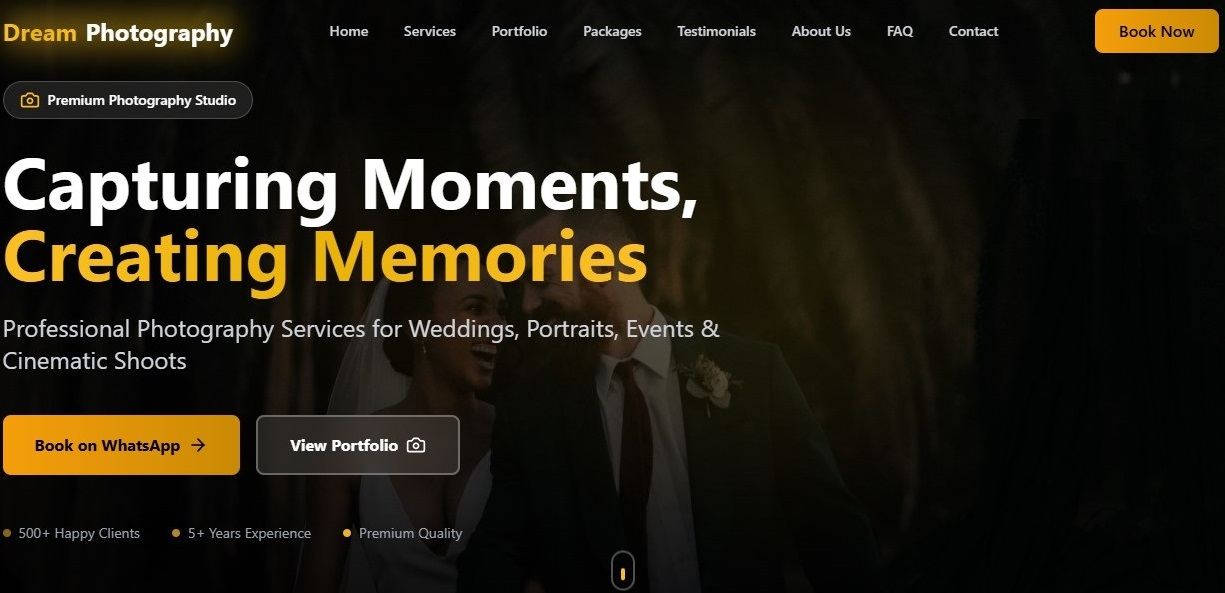 Photography Studio Website